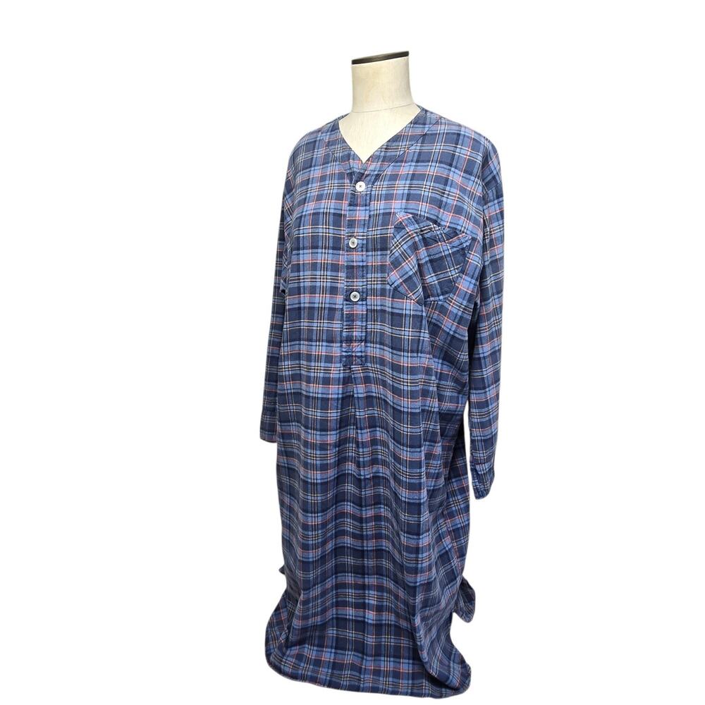 Vermont Country Store Plaid Shirt Dress Long Sleeves 2XL Multicolor